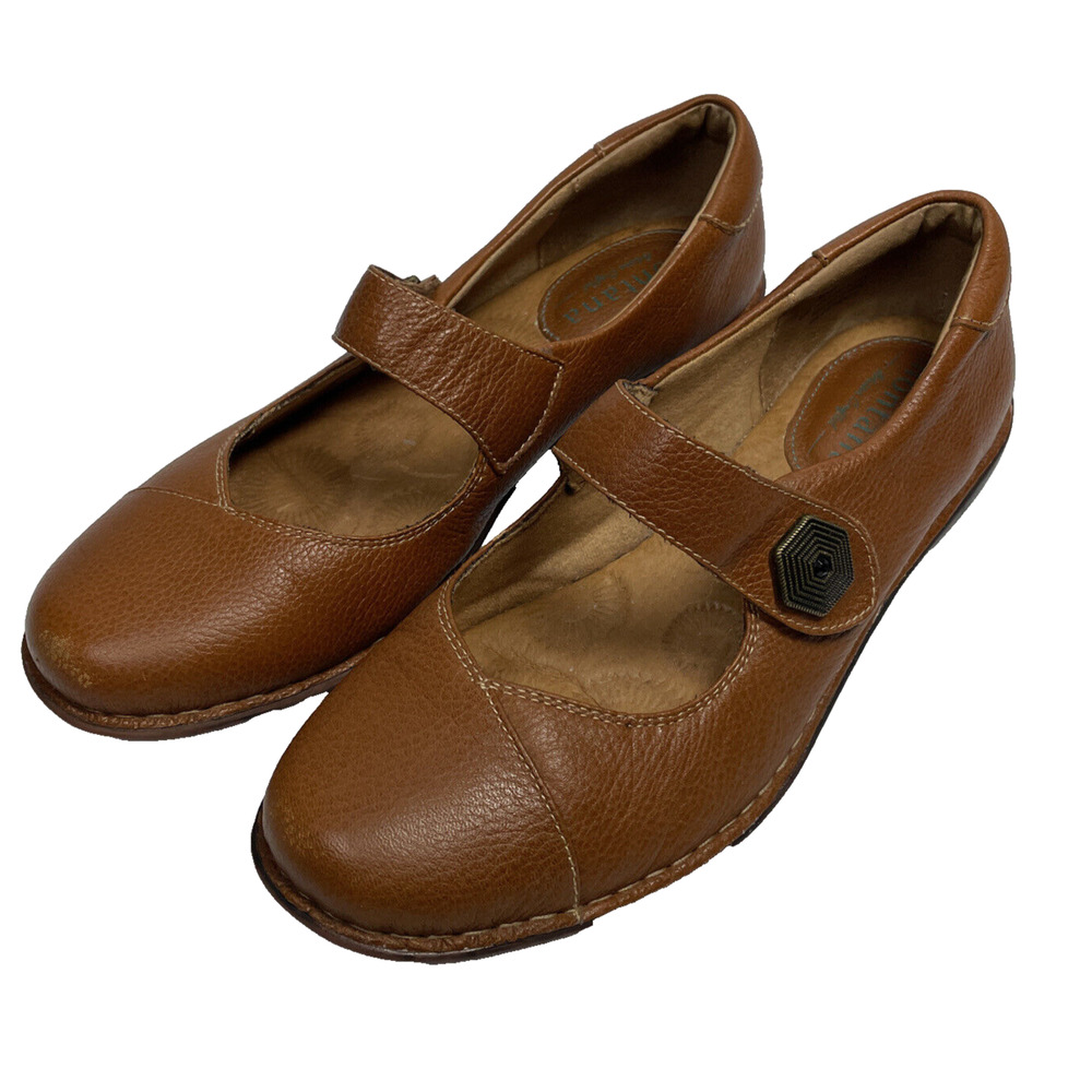 Montana Slip-on Shoes, Artisan Crafted, Women's 8.5M, Brown Leather VERY NICE